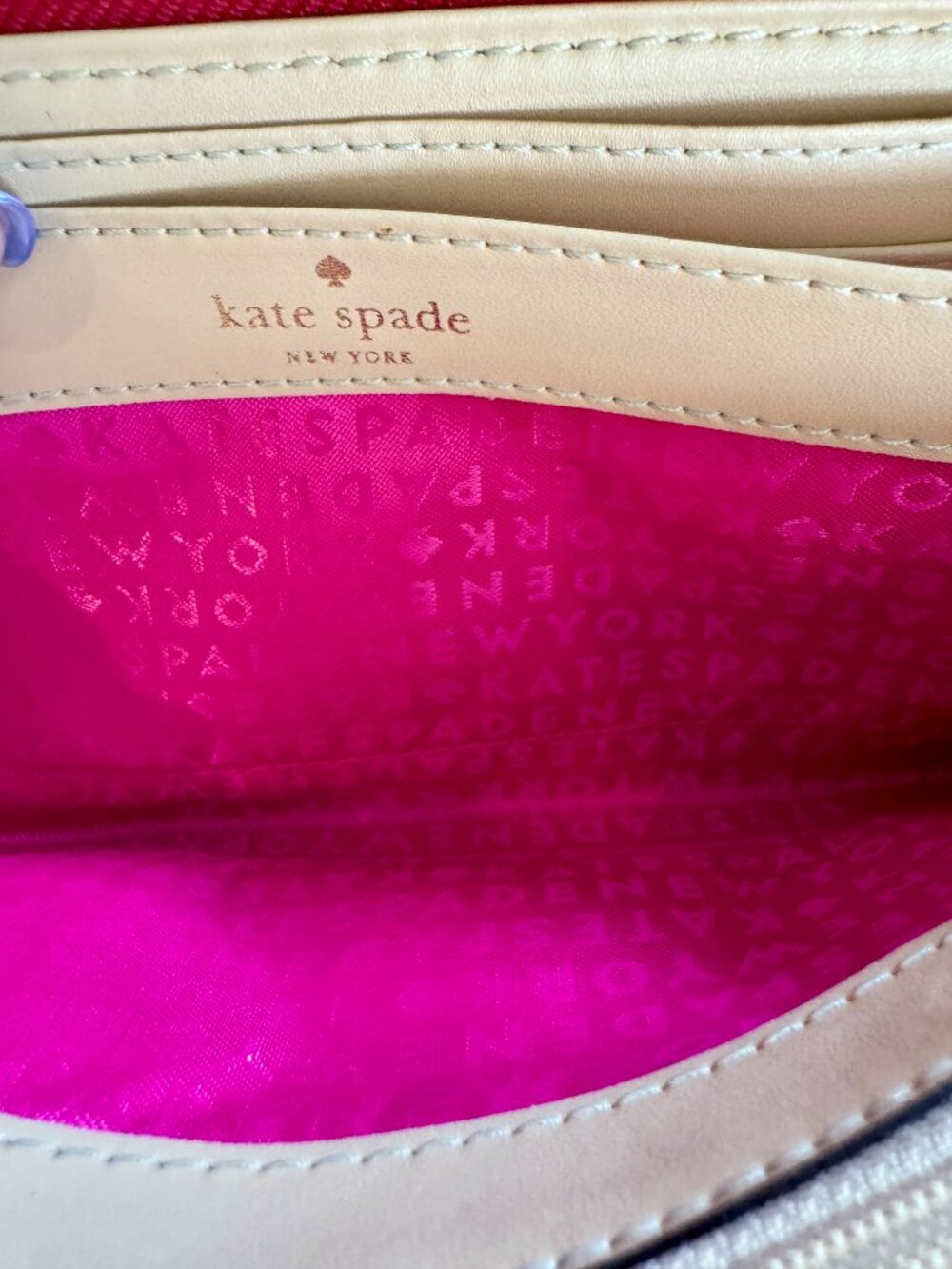 Kate Spade Wellesley Neda Zip-Around Wallet - Cherry Red Pebbled Leather - Picture 6 of 7